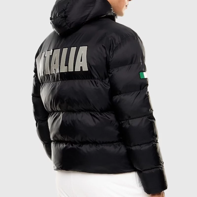 Winter Olympics Italy Black Puffer Jacket