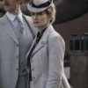 Young Sherlock Cordelia Holmes McElhone Grey Coat