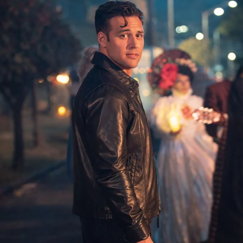 9-1-1 S09 Eddie Diaz Black Leather Jacket