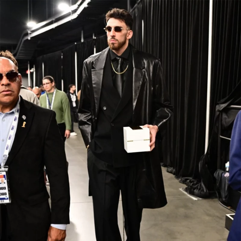 All-Star Game 2026 Chet Holmgren Black Leather Coat