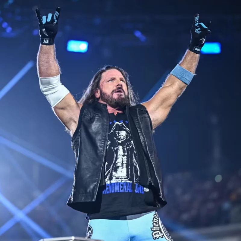 Allen Neal Jones Royal Rumble 2026 Black Leather Vest