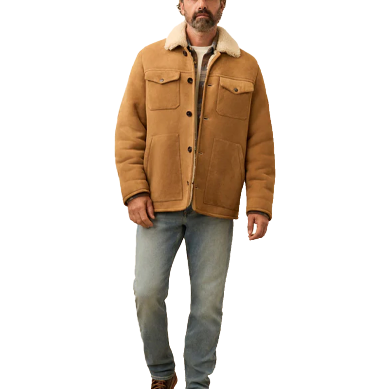 Brilliant Minds S02 Micah Joe Parker Benson Bowman Brown Suede Leather Jacket