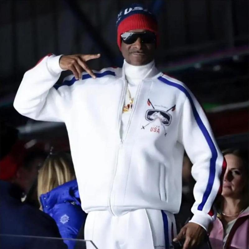 Coach Snoop Dogg Milano Winter Olympics 2026 White Jacket