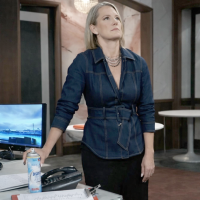 General Hospital S63 Cynthia Watros Blue Denim Jacket