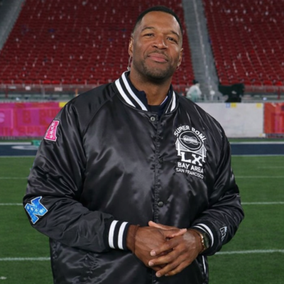 Good Morning America Michael Strahan Black Varsity Jacket