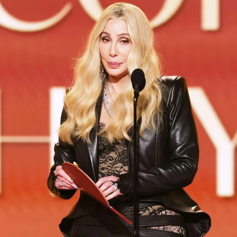 Grammy Award 2026 Black Leather Blazer