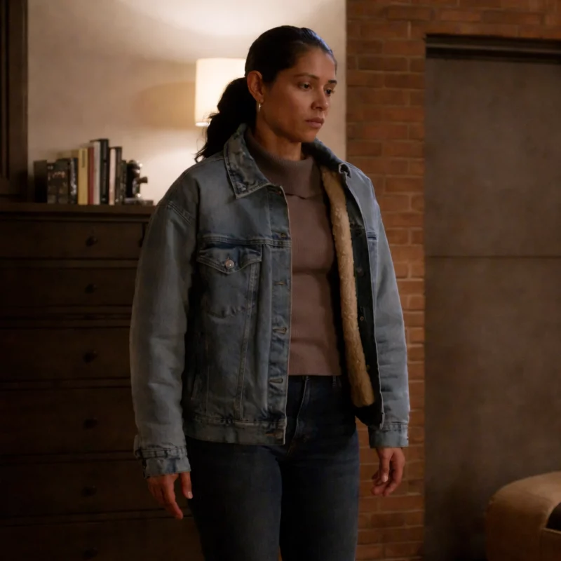 Miranda Rae Mayo Chicago Fire S14 Kidd Blue Denim Jacket