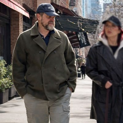 NYC 2026 David Harbour Maya Hawkeâ€™s Wedding Green Coat