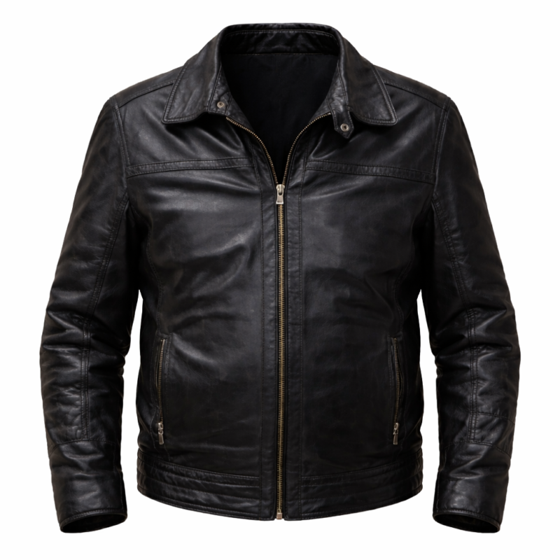 Pinocchio Aleksey Rybnikov Black Leather Jacket