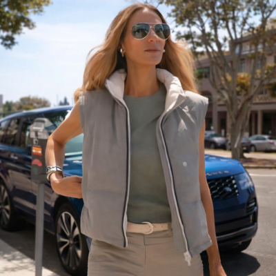 RHOBH S15 Dorit Kemsley Grey Vest