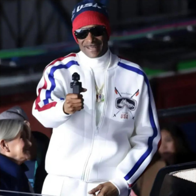 Snoop Dogg Milano Cortina Winter Olympics 2026 White Jacket