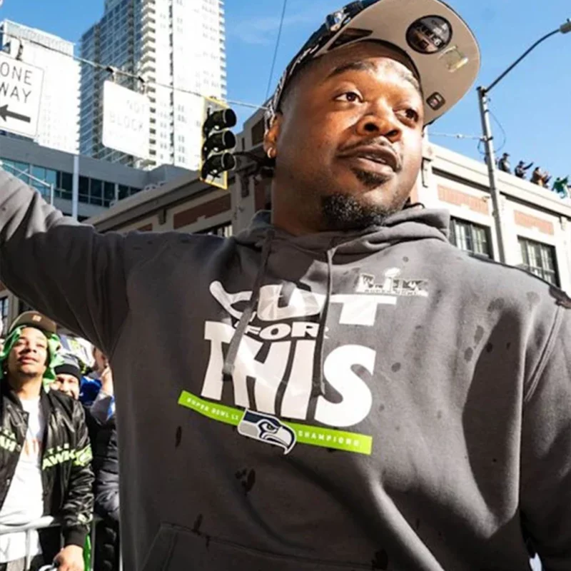 Super Bowl Champions Parade Seattle Seahawks Grey Hoodie