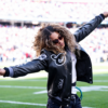Super Bowl LX Blue Ivy Carter Black Varsity Leather Jacket