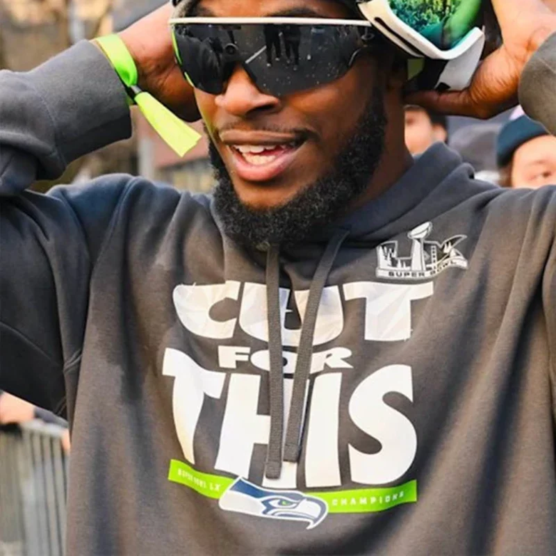 Super Bowl LX Champions Seahawks Grey Hoodie