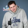 Super Bowl LX Drake Maye Grey Hoodie