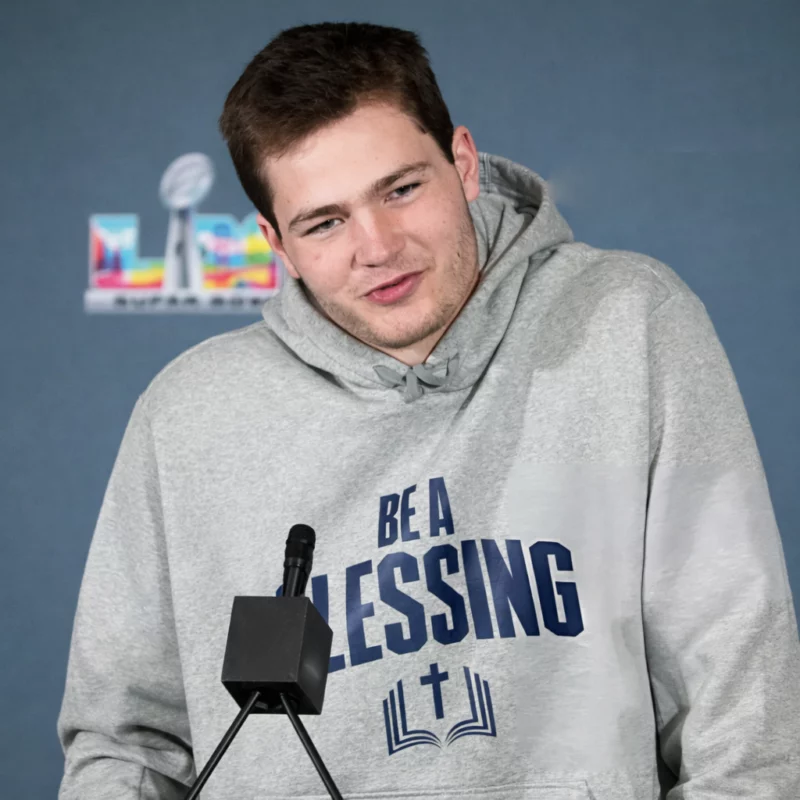 Super Bowl LX Drake Maye Grey Hoodie