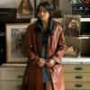 The Big Fake Aurora Giovinazzo Brown Coat