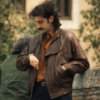 The Big Fake Pietro Castellitto Toni Brown Leather Jacket