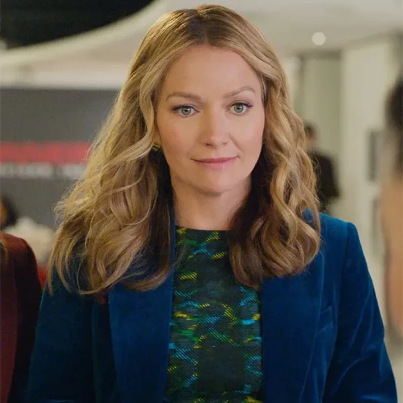 The Lincoln Lawyer S04 Becki Newton Crane Blue Velvet Blazer