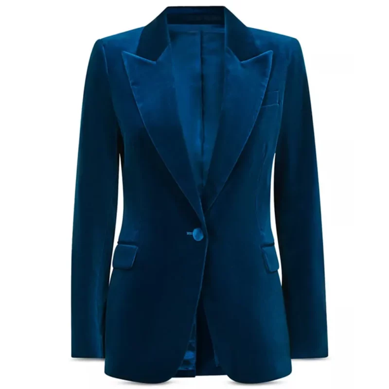 The Lincoln Lawyer S04 Becki Newton Lorna Crane Blue Velvet Blazer