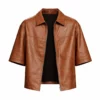 The Tonight Show S13 Ontonio Kareem Leather Brown Jacket