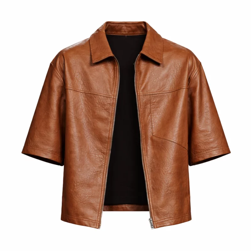 The Tonight Show S13 Ontonio Kareem Leather Brown Jacket