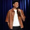 The Tonight Show S13 Ontonio Leather Brown Jacket
