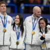 Winter Olympics 2026 Danny O'Shea White Puffer Jacket