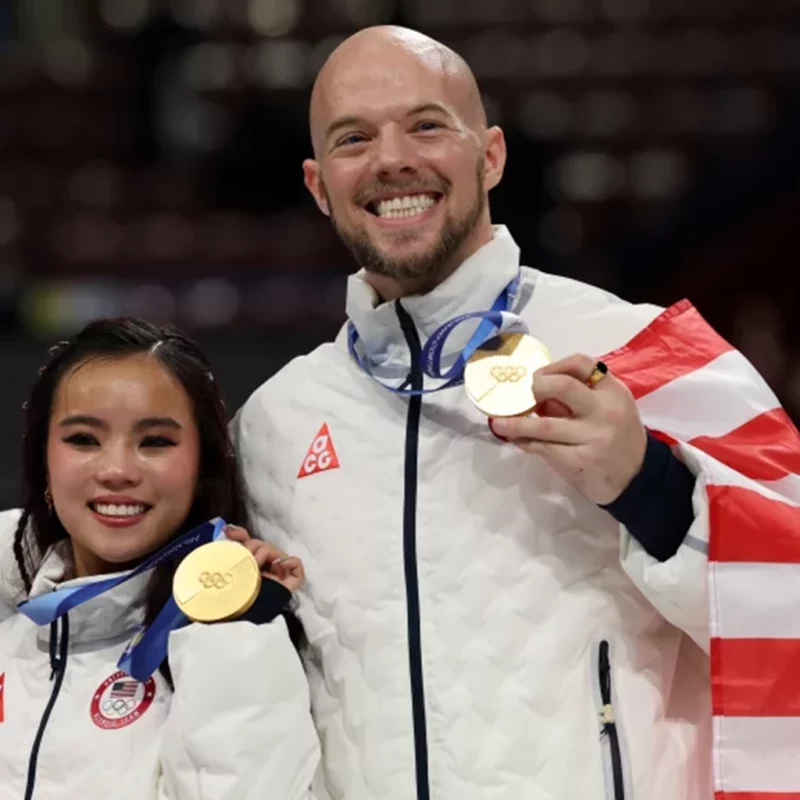 Winter Olympics 2026 O'Shea White Puffer Jacket
