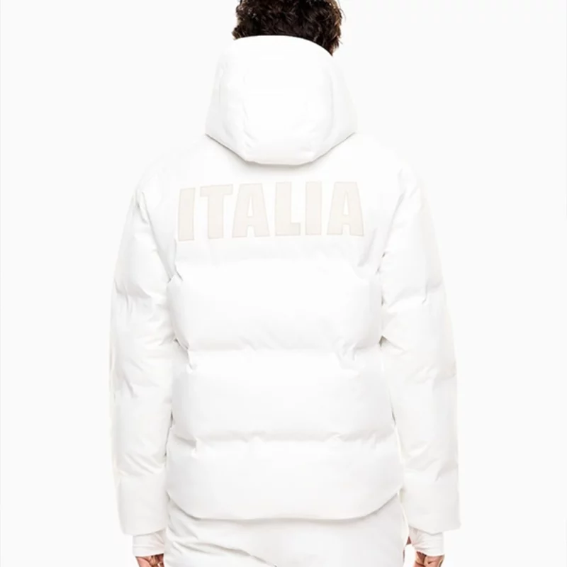 Winter Olympics Team Italy Sergio White Hooded Jacket