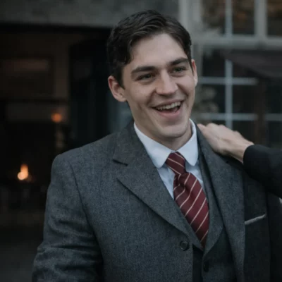 Young Sherlock Hero Fiennes Tiffin Grey Blazer