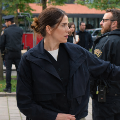 56 Days Karla Souza Blue Jacket