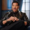 American Idol S24 Lionel Richie Black Leather Bomber Jacket