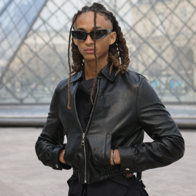 Autumn Winter 2026 Show Jaden Smith Black Jacket front view