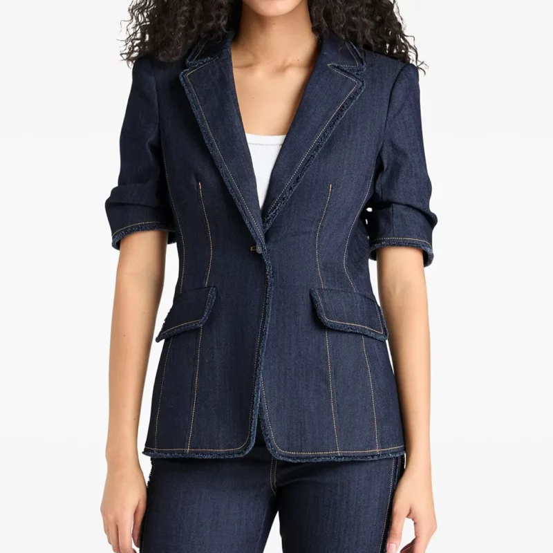 Bold and the Beautiful S39 Hope Logan Annika Noelle Blue Denim Blazer