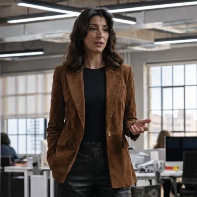 CIA S01 Necar Zadegan Brown Suede Leather Blazer