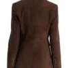CIA S01 Necar Zadegan Nikki Reynard Brown Suede Leather Blazer
