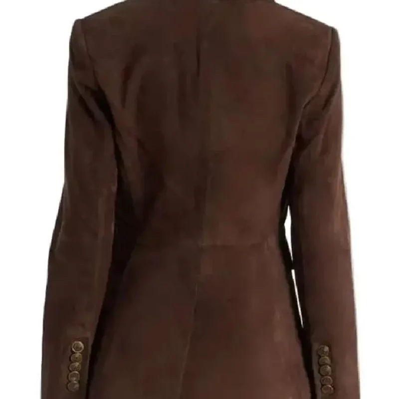 CIA S01 Necar Zadegan Nikki Reynard Brown Suede Leather Blazer