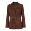 CIA S01 Necar Zadegan Reynard Brown Suede Leather Blazer