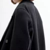 FBI S08 Claire Coffee Anna Black Wool Coat