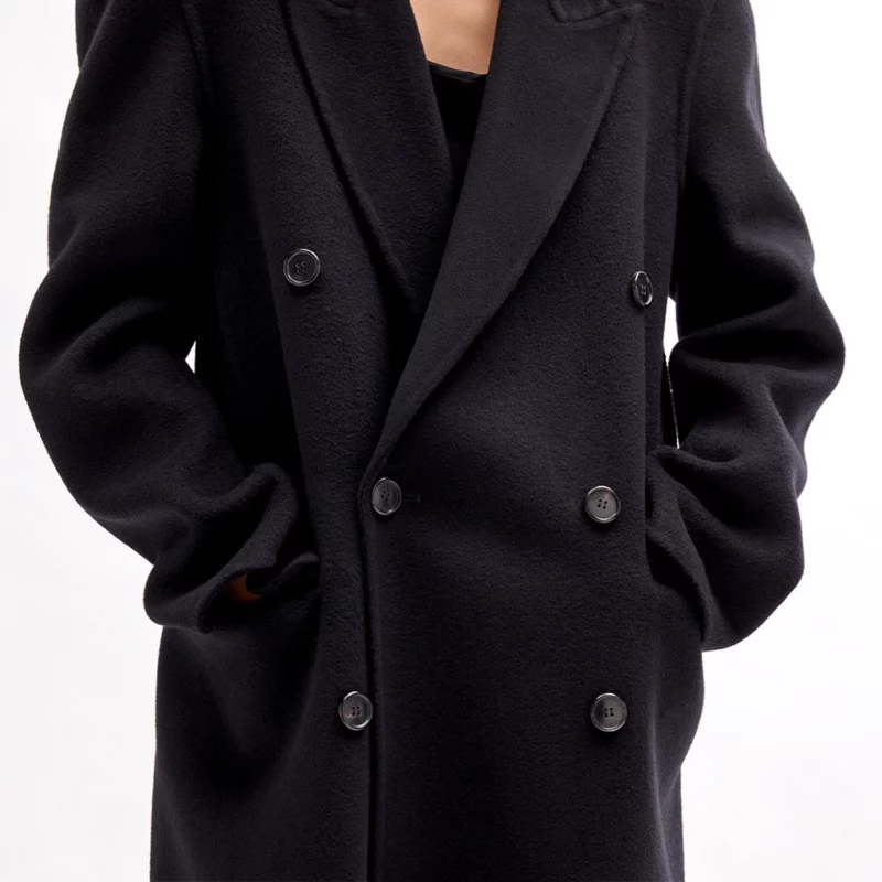 FBI S08 Claire Coffee Vorpe Black Wool Coat