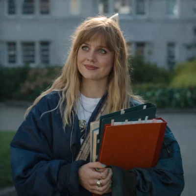 Finding Emily Angourie Rice Blue Jacket
