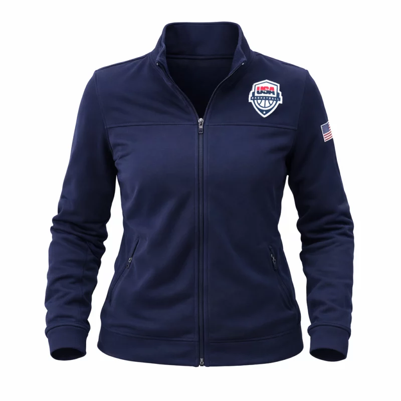 Basketball World Cup 2026 Stephanie White Blue Jacket model style