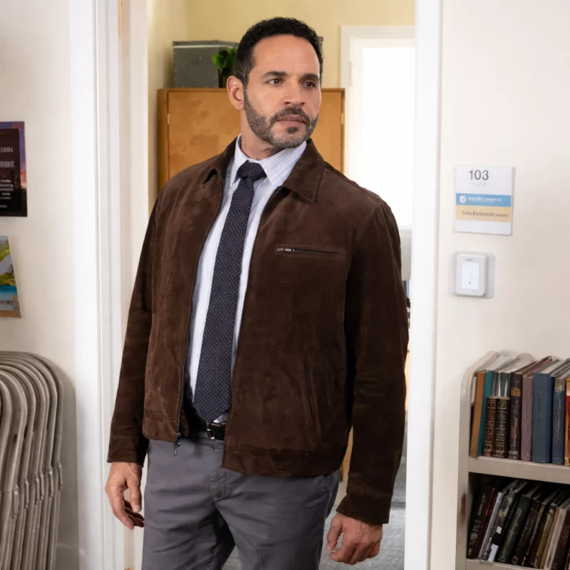 High Potential S02 Daniel Sunjata Suede Leather Jacket model style