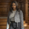 High Potential S02 Javicia Leslie Grey Jacket front view