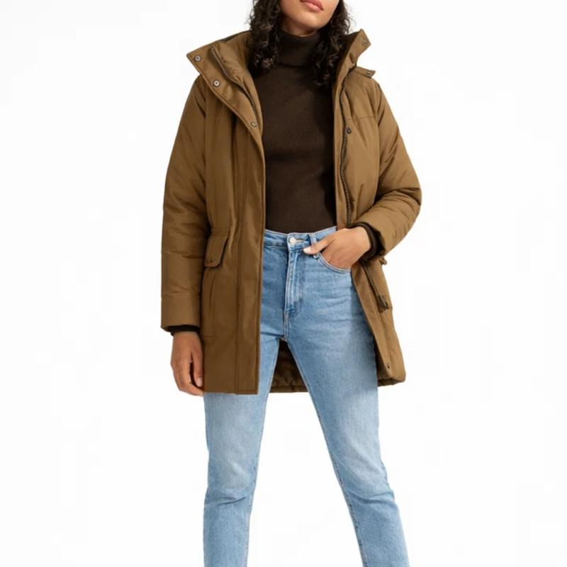 Home Town S10 Host Erin Napier Brown Coat model style