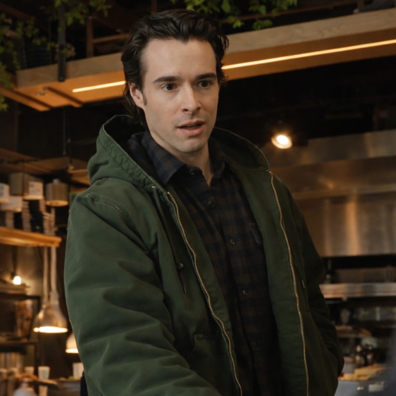 Law and Order S27 Corey Cott Jake Griffin Hooded Green Jacket