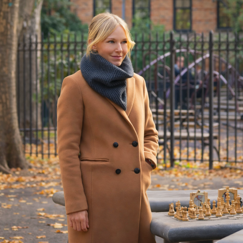 Law and Order S27 Kelli Giddish Amanda Rollins Brown Coat