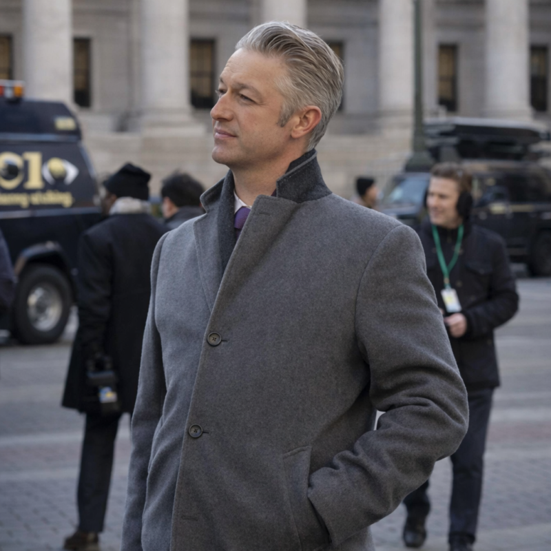 Law and Order SVU S27 Dominick Sonny Peter Grey Coat