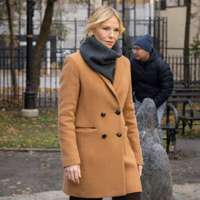 Law and Order SVU S27 Kelli Giddish Brown Coat